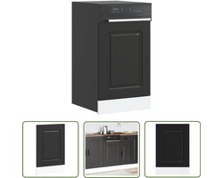 vidaXL Keukenapparatuur - Vaatwaspaneel - Vaatwaspaneel Kalmar 45x1,5x67 cm bewerkt hout zwart - Vaatwasserfront - Witgoed - Bewerkt Hout