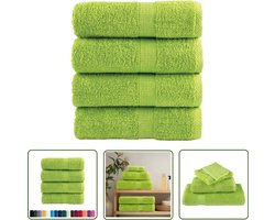 vidaXL Keukenhandschoenen - Gastendoekjes - Gastendoekjes SOLUND 4 st 600 g/m² 30x50 cm appelgroen - Handdoeken - Theehanddoeken - SERVIETTEN