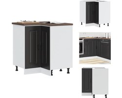 vidaXL Keukenhoek Onderkast - Keukenhoek Onderkasten - Keuken Hoekonderkast - Keuken Hoekonderkasten - Hoekkeukenonderkast Kalmar bewerkt hout zwart