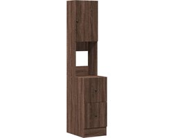 vidaXL - Keukenkast - 35x50x180 - cm - bewerkt - hout - bruin - eikenkleurig