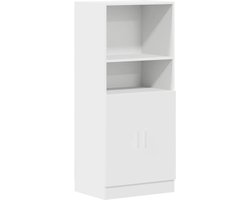 vidaXL - Keukenkast - 57x41,5x131,5 - cm - bewerkt - hout - wit