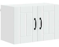 vidaXL - Keukenkast - aan - de - muur - Lucca - Wit - 60 - x - 31 - x - 40 - cm - Bewerkt - hout
