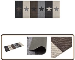vidaXL Keukenmat Stars 60x180 cm - Wasbaar Vloerverwarming - Vloerkleden - Keukenmat - Stars Print - Multicoloured Rug