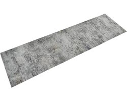 vidaXL - Keukenmat - wasbaar - betonprint - 45x150 - cm - fluweel