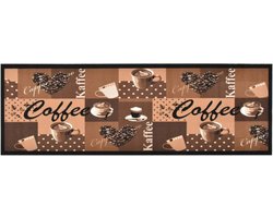vidaXL - Keukenmat - wasbaar - Coffee - 45x150 - cm - bruin