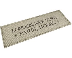 vidaXL - Keukenmat - wasbaar - Home-tekst - 60x180 - cm - fluweel