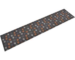 vidaXL - Keukenmat - wasbaar - potenprint - 60x300 - cm - fluweel