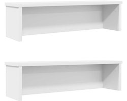 vidaXL - Keukenrekken - stapelbaar - 2 - st - 50x15x16 - cm - wit