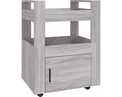 vidaXL - Keukentrolley - 60x45x80cm - bewerkt - hout - grijs - sonoma - eikenkleurig