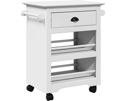 vidaXL - Keukentrolley - BODO - 67,5x45x80 - cm - wit