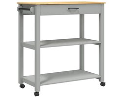 vidaXL - Keukentrolley - MONZA - 84x40x88,5 - cm - massief - grenenhout