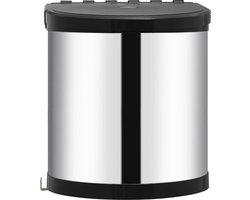 vidaXL - Keukenvuilnisbak - inbouw - 12 - L - roestvrij - staal