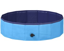 vidaXL - Kinder - Zwembad - Blauw - Ø - 80 - x - 20 - cm - Dik - PVC - en - Geengineerd - Hout