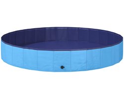 vidaXL - Kinder - Zwembad - Blauw - Ø200 - x - 30 - cm - Dik - PVC - en - Geengineerd - Hout