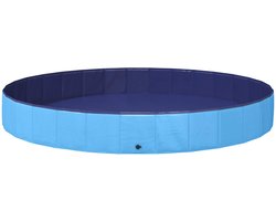 vidaXL - Kinder - Zwembad - Blauw - Ø300 - x - 38 - cm - Dik - PVC - en - Geengineerd - Hout