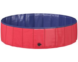 vidaXL - Kinder - Zwembad - Rood - en - blauw - Ø - 120 - x - 30 - cm