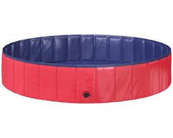 vidaXL - Kinder - Zwembad - Rood - en - blauw - Ø - 160 - x - 30 - cm