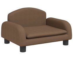 vidaXL - Kinderbank - 50x40x30 - cm - stof - bruin