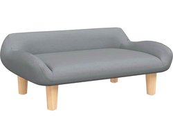 vidaXL - Kinderbank - 70x40x24 - cm - stof - lichtgrijs