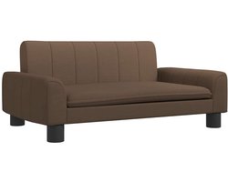vidaXL - Kinderbank - 70x45x30 - cm - stof - bruin