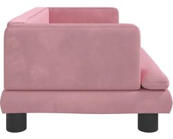 vidaXL Kinderbank 80x45x30 cm fluweel roze