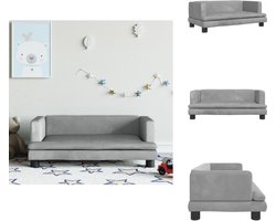 vidaXL Kinderbank - Kinderbanken - Kinder Bank - Kinderbankje - Kinderbank 80x45x30 cm fluweel lichtgrijs