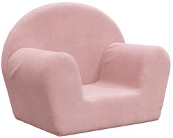 vidaXL - Kinderbank - Roze - Zacht - Pluche
