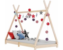 vidaXL - Kinderbedframe - massief - grenenhout - 80x160 - cm