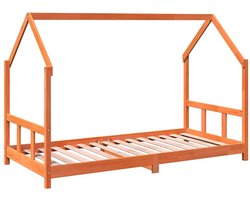 vidaXL - Kinderbedframe - massief - grenenhout - wasbruin - 90x190 - cm
