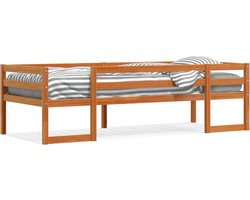 vidaXL - Kinderbedframe - massief - grenenhout - wasbruin - 90x190 - cm