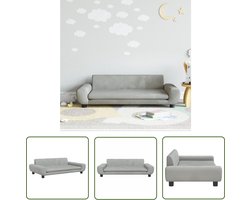 vidaXL Kindermeubels - Kinderstoel - Kinderbank 100x54x33 cm fluweel lichtgrijs - Kids Meubilair - Kinderbankje - Kinderzitplaats