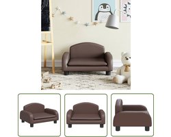 vidaXL Kindermeubels - Kinderstoel - Kinderbank 50x40x30 cm kunstleer bruin - Kinderbank - Speelgoed Stoel - Kids Meubilaar