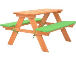 vidaXL - Kinderpicknicktafel - met - banken - 89x79x50 - cm - massief - vurenhout