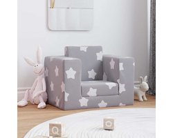 vidaXL Kinderslaapbank lichtgrijs met sterren