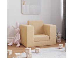 vidaXL Kinderslaapbank zacht crèmekleurig