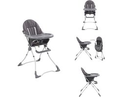 vidaXL Kinderstoel - Kinderstoelen - Eetstoel - Eetstoelen - Kinderstoel hoog grijs en wit