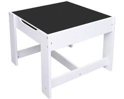 vidaXL - Kindertafel - met - 2 - stoelen - MDF - wit