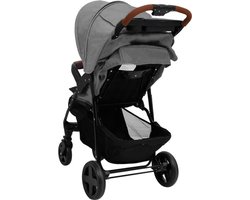vidaXL - Kinderwagen - 2-in-1 - staal - lichtgrijs