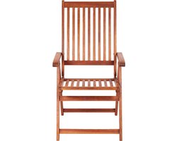 vidaXL Klapstoelen 2 stuks massief acaciahout bruin Tuinstoelen - Houten Stoelen - Vouwen Stoelen - Tuinset - Eetkamerstoelen
