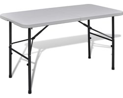 vidaXL - Klaptafel - voor - buiten - 122 - cm - HDPE - wit