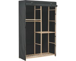 vidaXL - Kledingkast - 3-laags - 110x40x170 - cm - stof - grijs