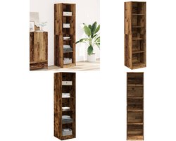 vidaXL Kledingkast 50x50x200 cm bewerkt hout oud hout - Kledingkast - Kledingkasten - Klerenkast - Garderobekast