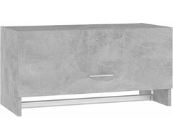 vidaXL - Kledingkast - 70x32,5x35 - cm - bewerkt - hout - betongrijs