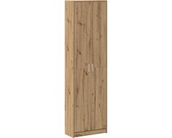 vidaXL - Kledingkast - Artisan - Eiken - 55 - x - 25 - x - 189 - cm - Bewerkt - hout