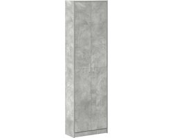 vidaXL - Kledingkast - Beton - Grijs - 55 - x - 25 - x - 189 - cm - Bewerkt - hout