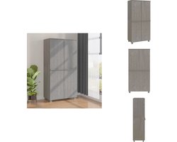 vidaXL Kledingkast - Kledingkasten - Garderobe - Klerenkast - Kledingkast HAMAR 89x50x180 cm massief grenenhout lichtgrijs