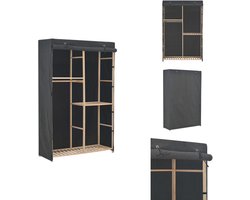 vidaXL Kledingkast - Kledingkasten - Garderobekast - Garderobekasten - Kledingkast 3-laags 110x40x170 cm stof grijs