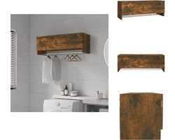 vidaXL Kledingkast - Kledingkasten - Garderobekast - Slaapkamerkast - Kledingkast 100x32,5x35 cm bewerkt hout gerookt eikenkleurig