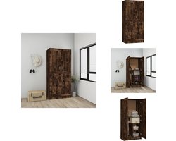 vidaXL Kledingkast - Kledingkasten - Garderobekast - Slaapkamerkast - Kledingkast 82,5x51,5x180 cm bewerkt hout gerookt eikenkleurig