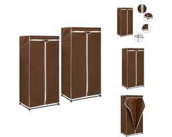 vidaXL Kledingkast - Kledingkasten - Kledingrek - Kledingrekken - Kledingkasten 2 st 75x50x160 cm bruin